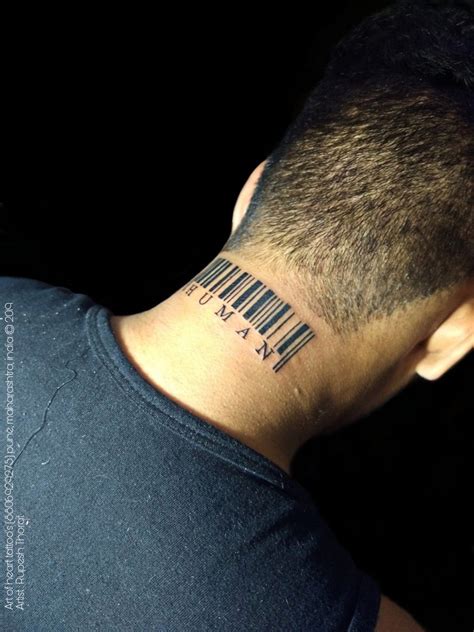 barcode on neck tattoo|barcode generator for tattoo.